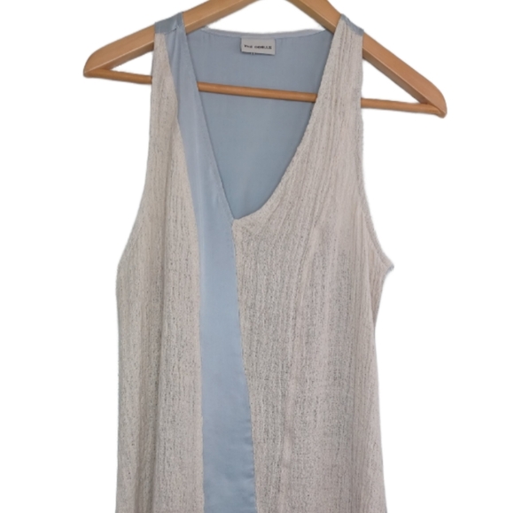 The Odells Hi-Lo Linen Silk Tank Top Blouse - Picture 5 of 15